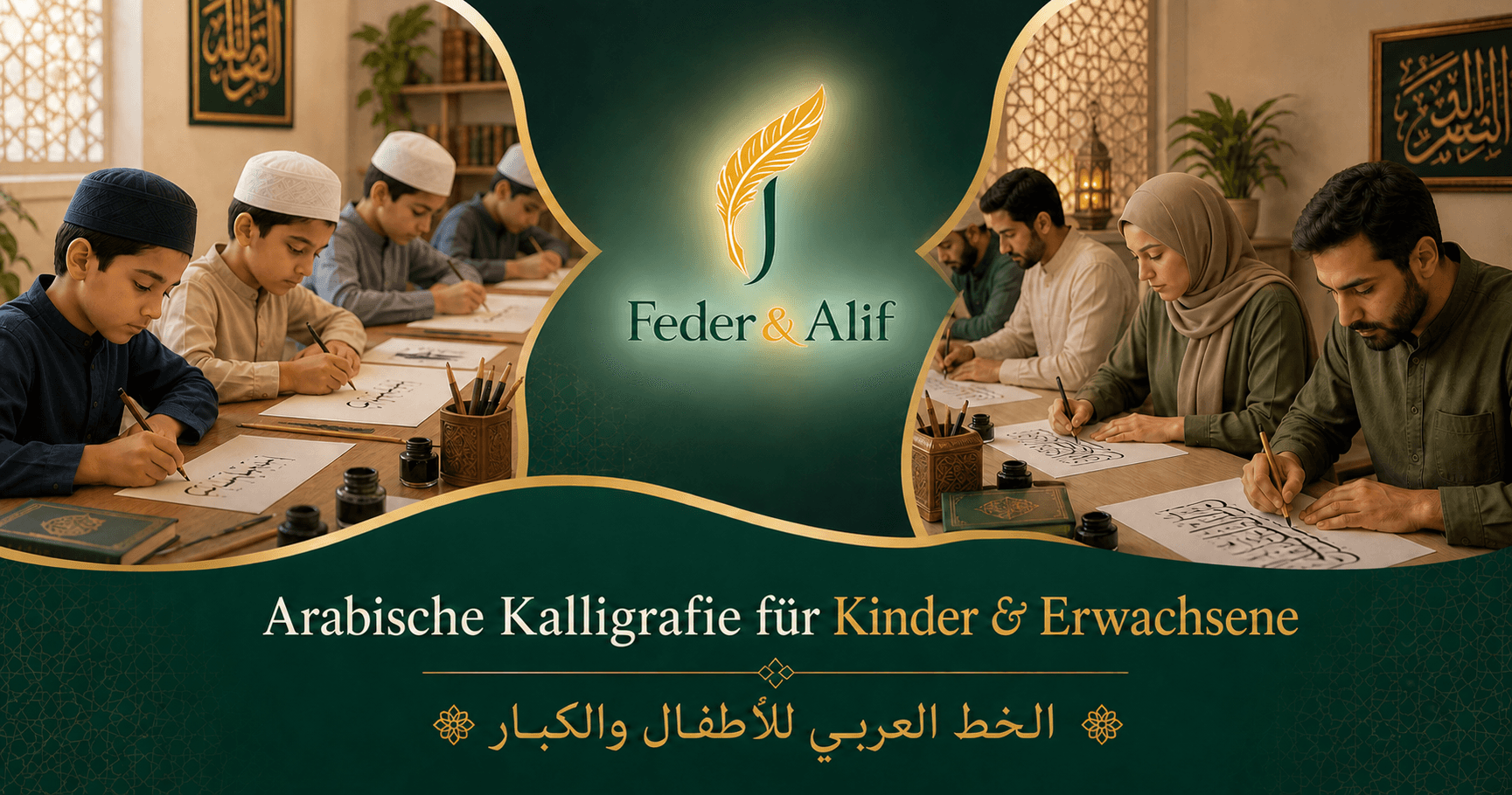 Getrennte Kalligrafiekurse für Kinder und Erwachsene
